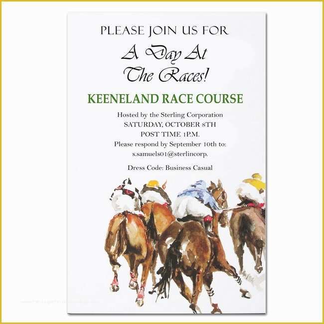 Free Horse Invitation Template Of 4th Place Thoroughbred Racing Party Invitation Printable