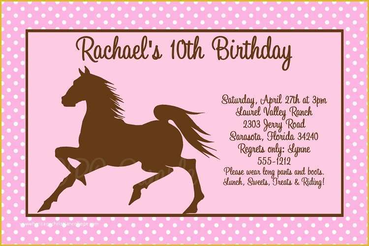 Free Horse Invitation Template Of 8 Best Of Western Adult Birthday Invitations