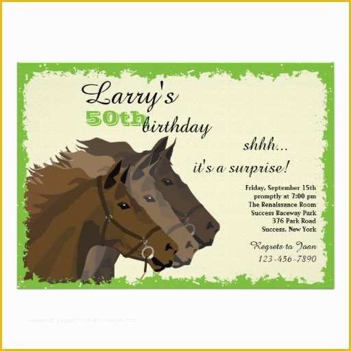 Free Horse Invitation Template Of at the Gate Horse Racing Invitation