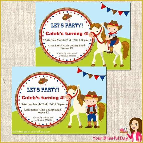 Free Horse Invitation Template Of Free Party Templates Invitations Horse