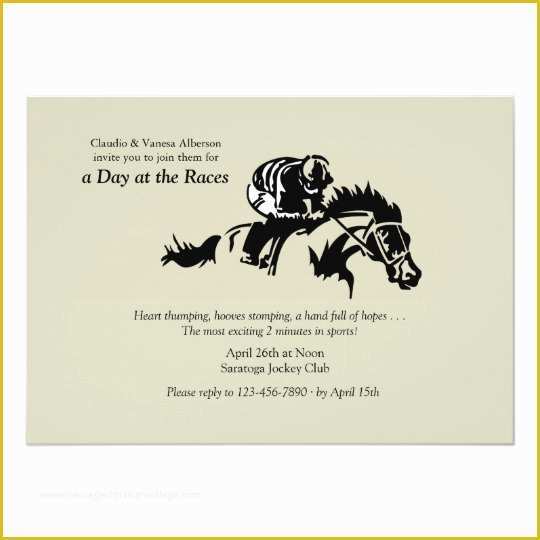 Free Horse Invitation Template Of Horse and Jockey Invitation