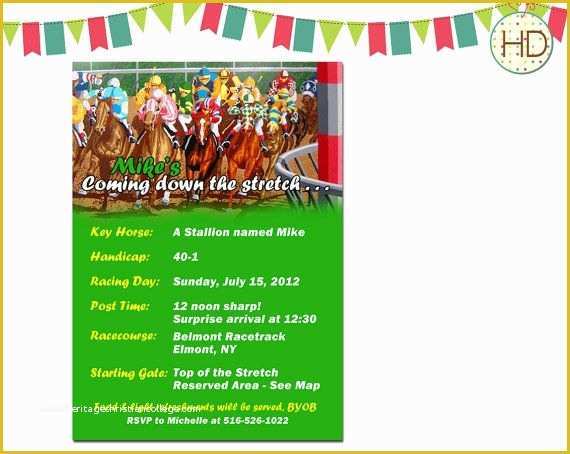 Free Horse Invitation Template Of Horse Racing Invitation Ing Down the Stretch