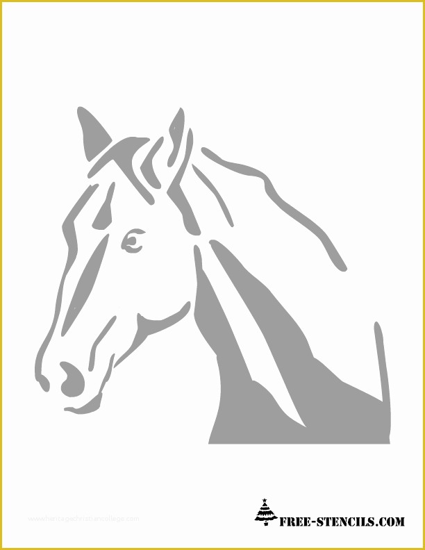 Free Horse Templates Of Free Printable Horse Stencil