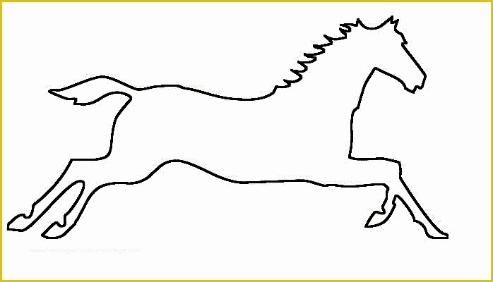 Free Horse Templates Of Printable Horse Stencils Cliparts