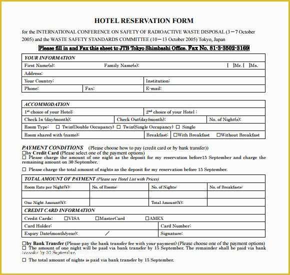 Free Hotel Registration form Template Of Hotel Receipt Template 9 Free Download for Pdf Word