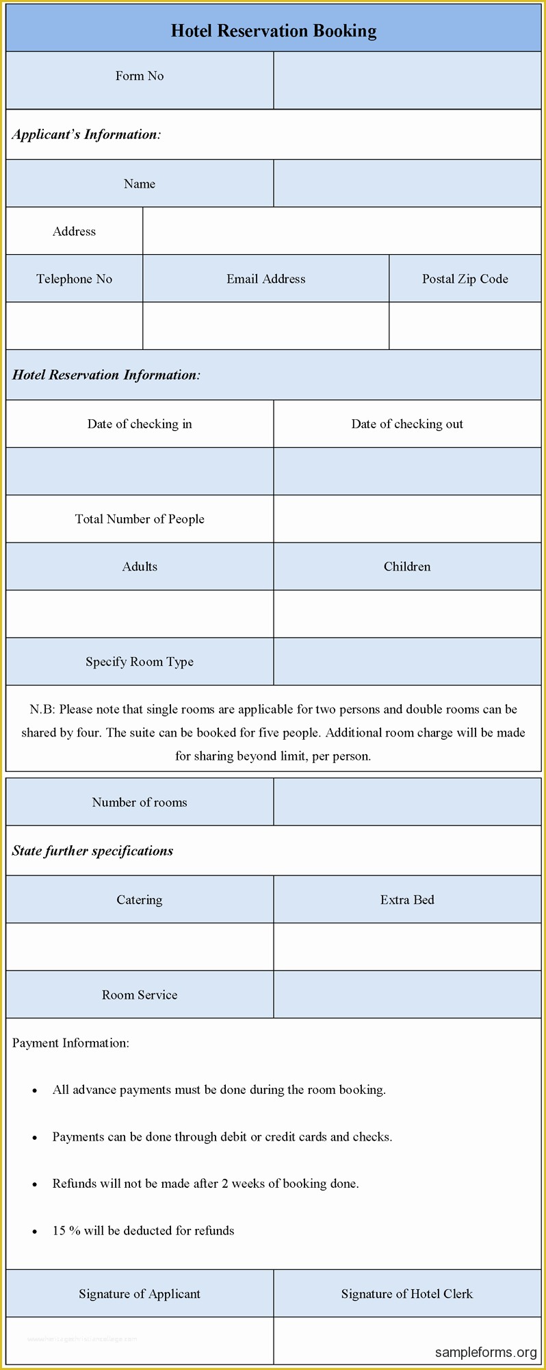 Free Hotel Registration form Template Of Hotel Registration Card Template