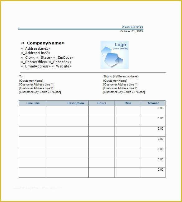 Free Hourly Invoice Template Of 5 Hourly Invoice Template with Further Description