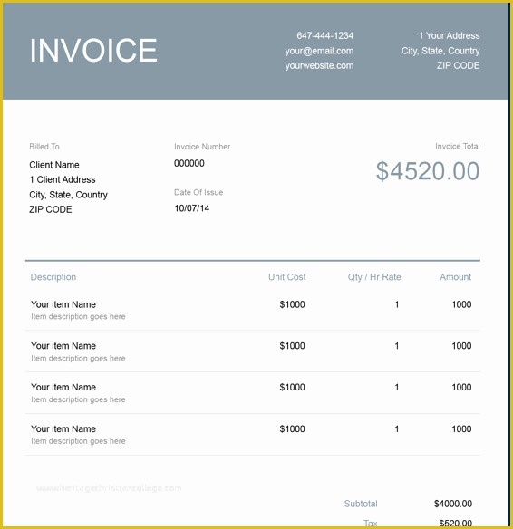 Free Hourly Invoice Template Of Free Hourly Invoice Template