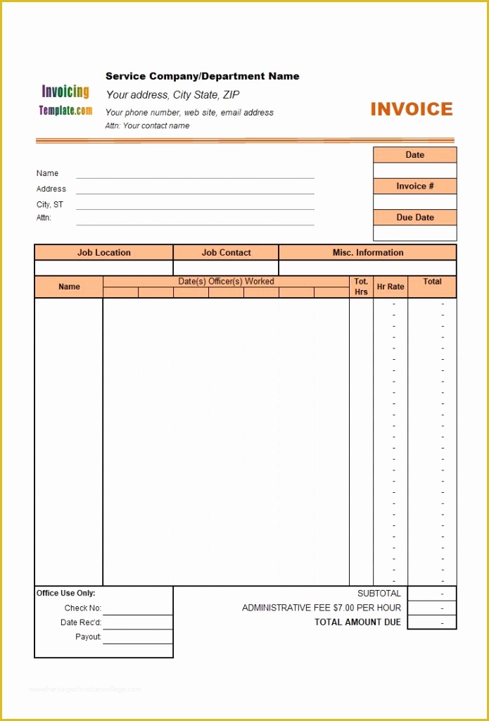 Free Hourly Invoice Template Of Free Invoice Timesheet Template 10 Facts You Never Knew
