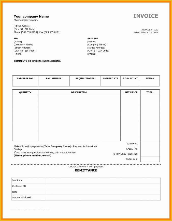 Free Hourly Invoice Template Of Invoice Template Pdfvoice format In Pdf Sample Medical