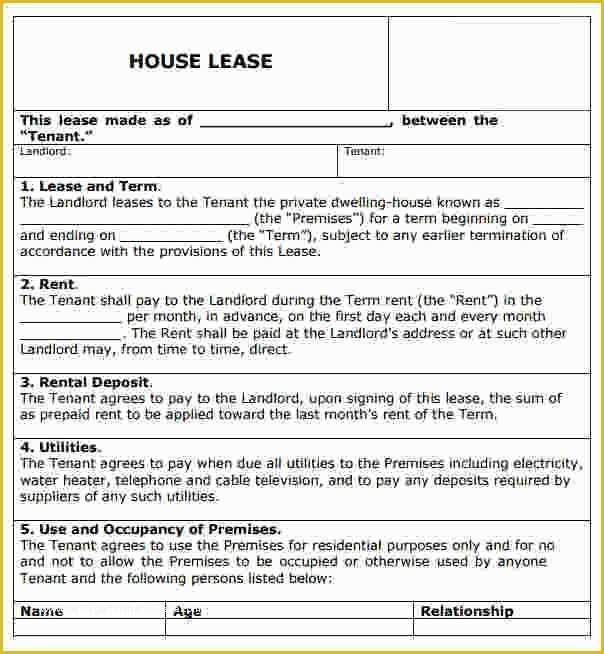 Free House Rental Agreement Template Of 3 House Rental Agreement