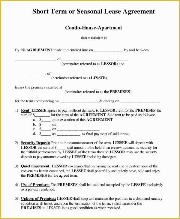 Free House Rental Agreement Template Of House Rental Agreement 10 Word Pdf Documents Download
