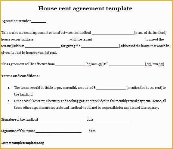 Free House Rental Agreement Template Of Printable Sample Simple Room Rental Agreement form