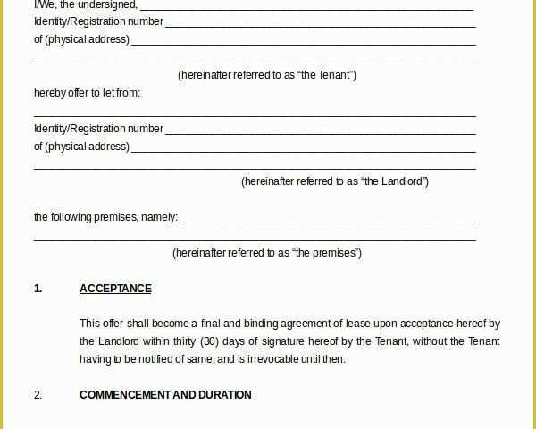 Free House Rental Agreement Template Of Property Lease Agreement