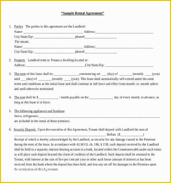 Free House Rental Agreement Template Of Rental Agreement Template – 21 Free Word Pdf Documents