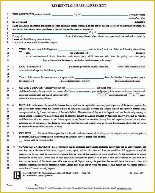 Free House Rental Lease Template Of House Lease Agreement Template Free Residential form