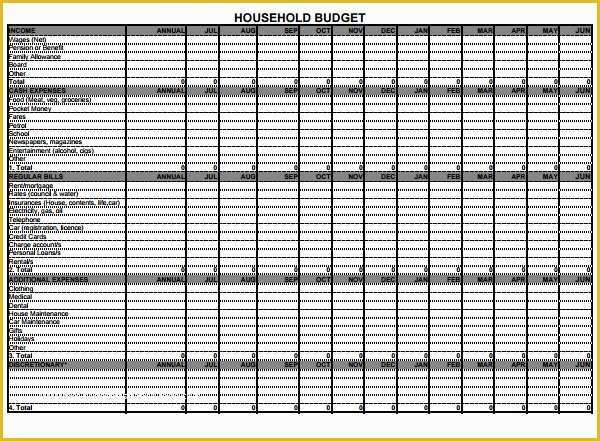 Free Household Budget Template Of 11 Home Bud Samples