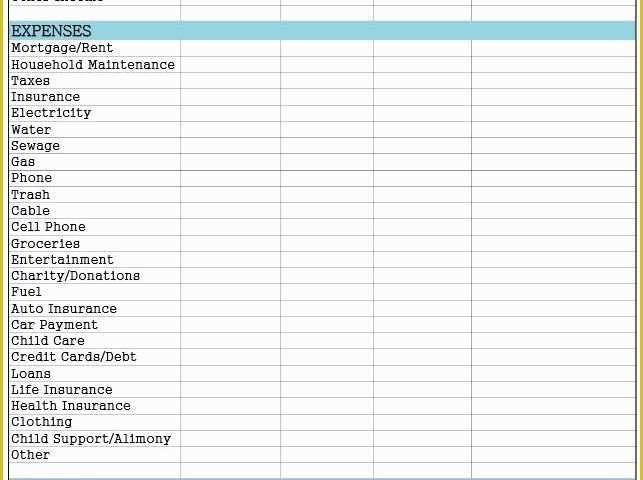 Free Household Budget Template Of Free Monthly Bud Template