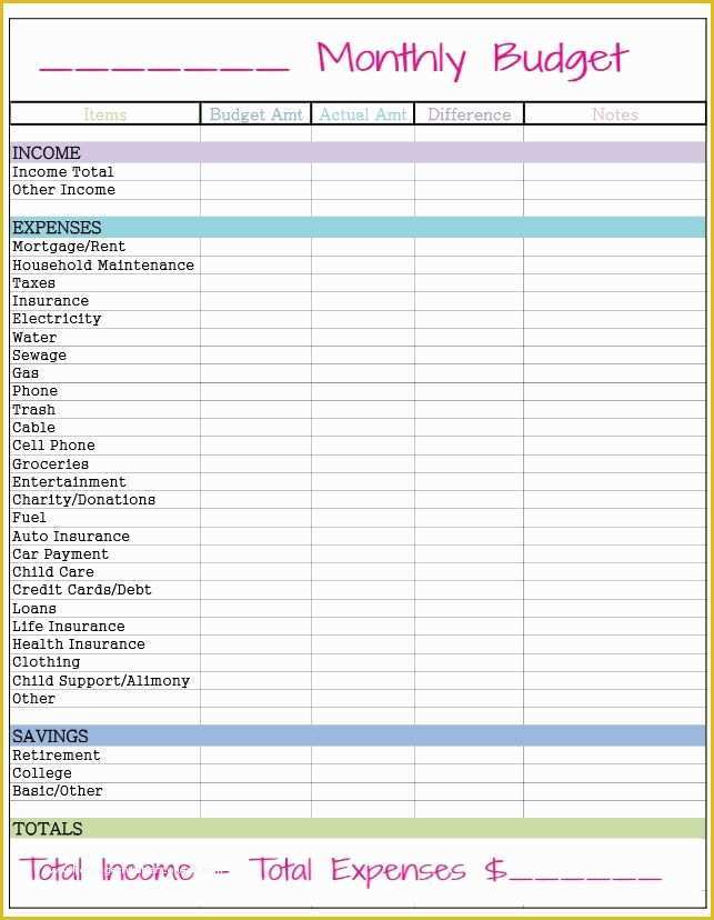 47 Free Household Budget Template