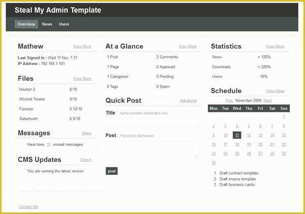 Free HTML Admin Templates Of 12 Best Free HTML Admin Templates Smashfreakz