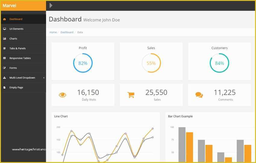 Free HTML Admin Templates Of Best Bootstrap HTML Admin Template Webthemez