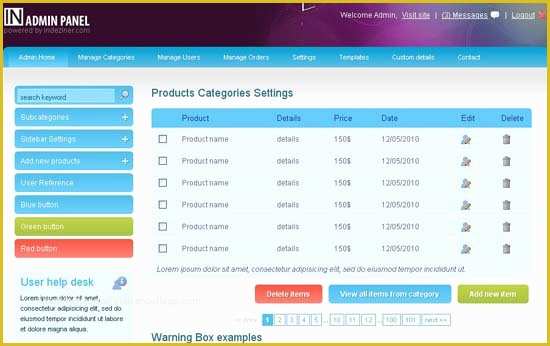 Free HTML Admin Templates Of Free and Premium Customizable Css HTML Admin Templates