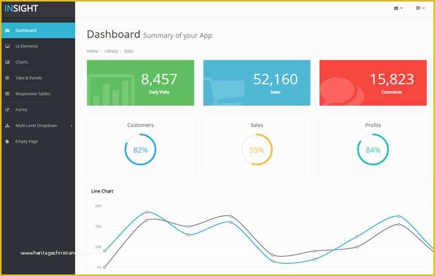 Free HTML Admin Templates Of Free Bootstrap Admin Templates for Web Application