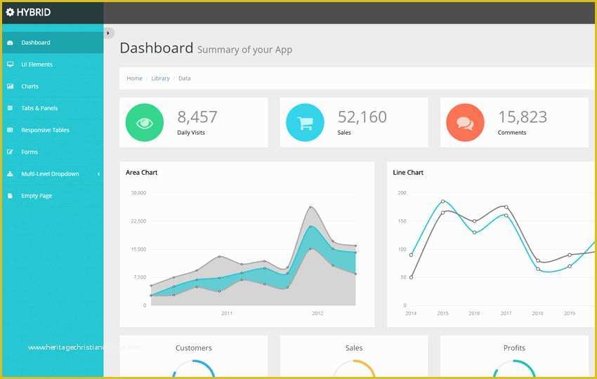 Free HTML Admin Templates Of Free Bootstrap Admin Templates for Web Application