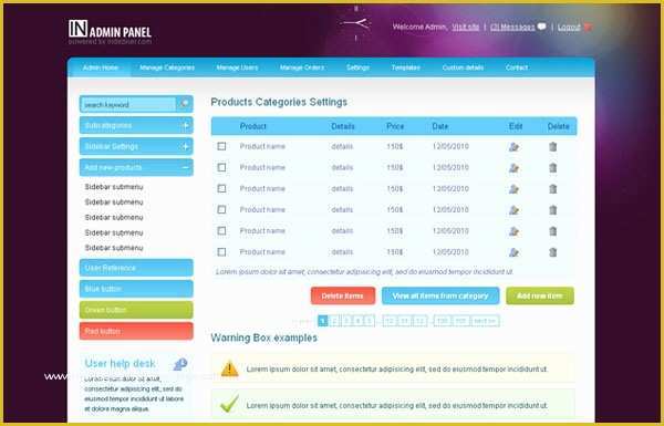 Free HTML Admin Templates Of Free Jquery Admin Panel Template