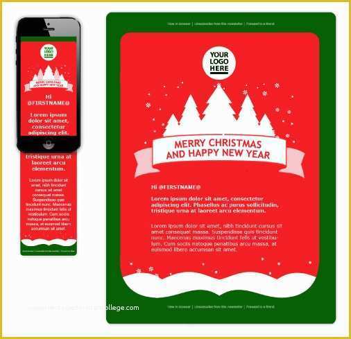 Free HTML Christmas Card Email Templates Of Christmas Email Template