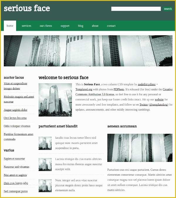 Free HTML Css Templates Of 10 Free Css themes & Templates