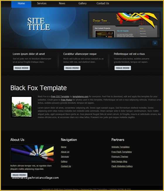 Free HTML Css Templates Of 70 Free Xhtml Css Templates – Download now