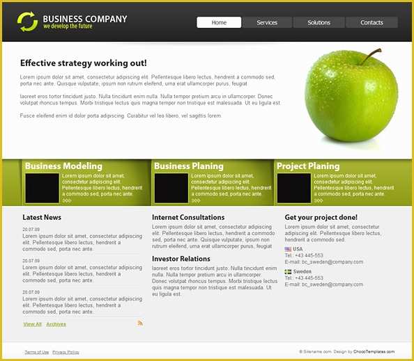 Free HTML Css Templates Of HTML5 Templates Free Download with Css for Business