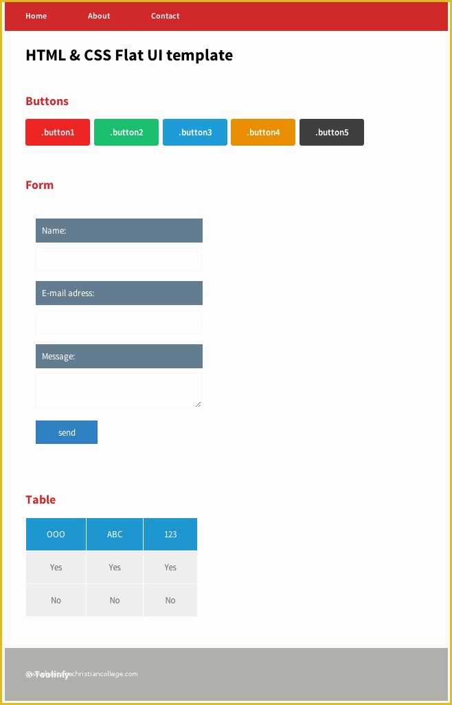 Free HTML Css Templates Of New ﻿ Free Download HTML &amp; Css Flat Ui Template