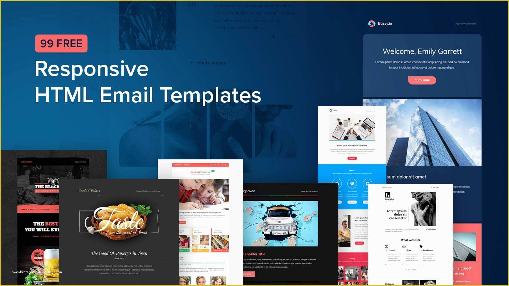 Free HTML Email Template Of 99 Free Responsive HTML Email Templates to Grab In 2018