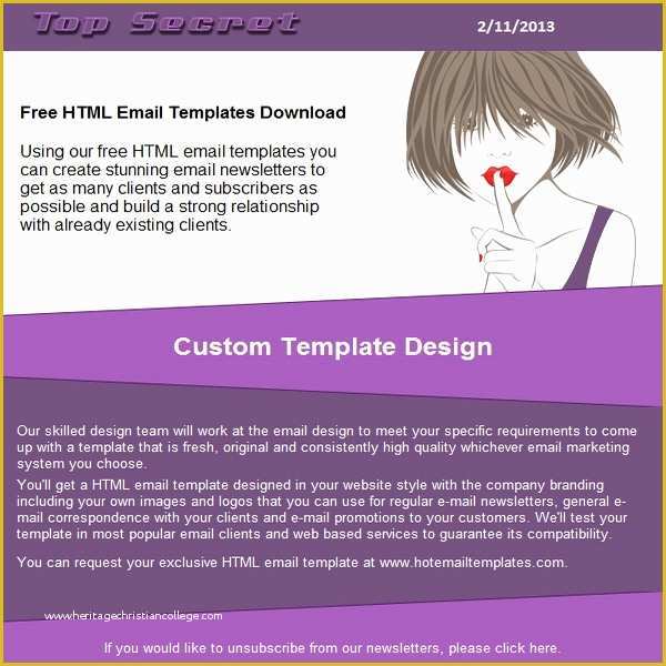 Free HTML Email Template Of Free Premium HTML Email Templates