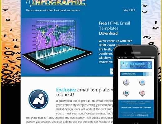 Free HTML Email Template Of Infographic