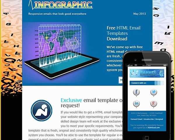 Free HTML Email Template Of Infographic