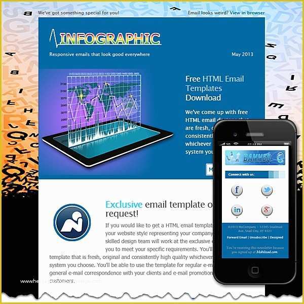 Free HTML Email Template Of Infographic