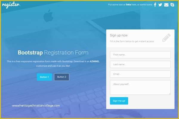 Free HTML form Templates Of Bootstrap Registration forms 3 Free Responsive Templates