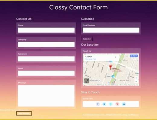 Free HTML form Templates Of Classy Contact form A Flat Responsive Wid Template