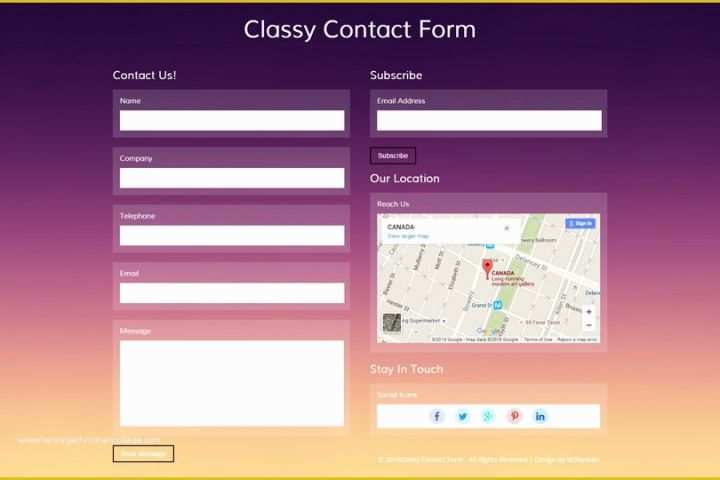 Free HTML form Templates Of Classy Contact form A Flat Responsive Wid Template