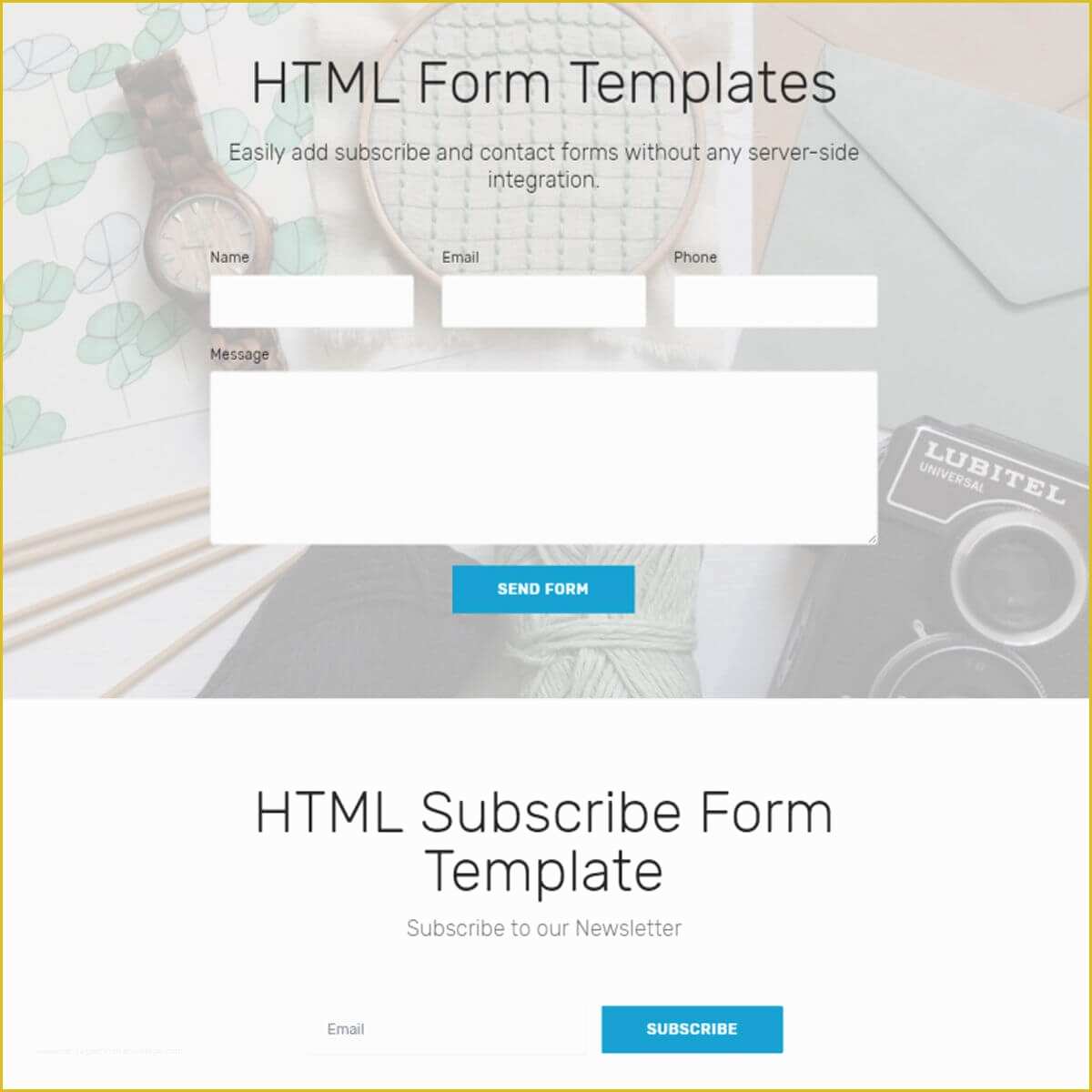 Free HTML form Templates Of Free Bootstrap Template 2018