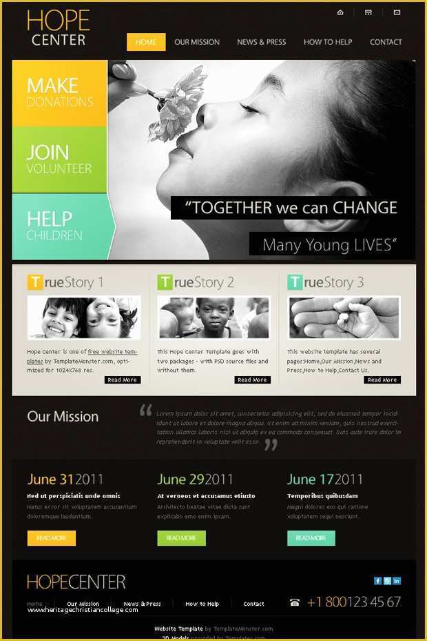 Free HTML Layout Templates Of 17 Charity HTML Website Templates Free &amp; Premium Download