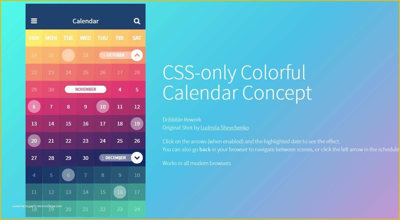 Free HTML Layout Templates Of قوالب كليندر Free Calendar Templates HTML & Css موقع