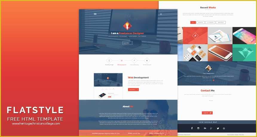 Free HTML Layout Templates Of Flatstyle Web Design HTML Template