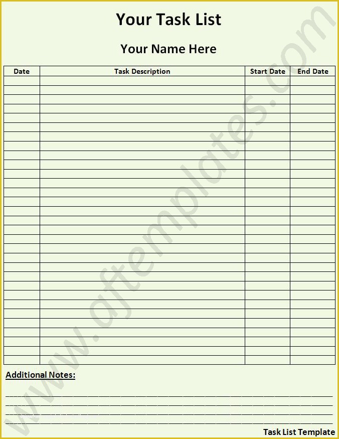 Free HTML Listing Templates Of Task List Template
