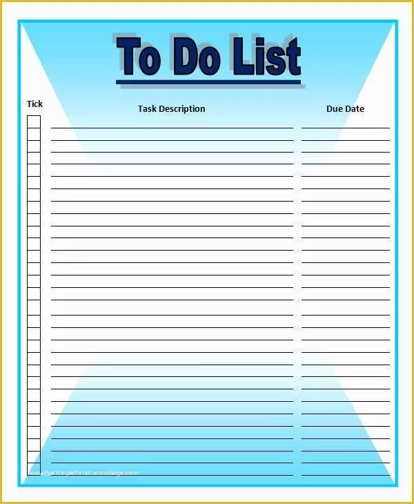 Free HTML Listing Templates Of to Do List Template 16 Download Free Documents In Word