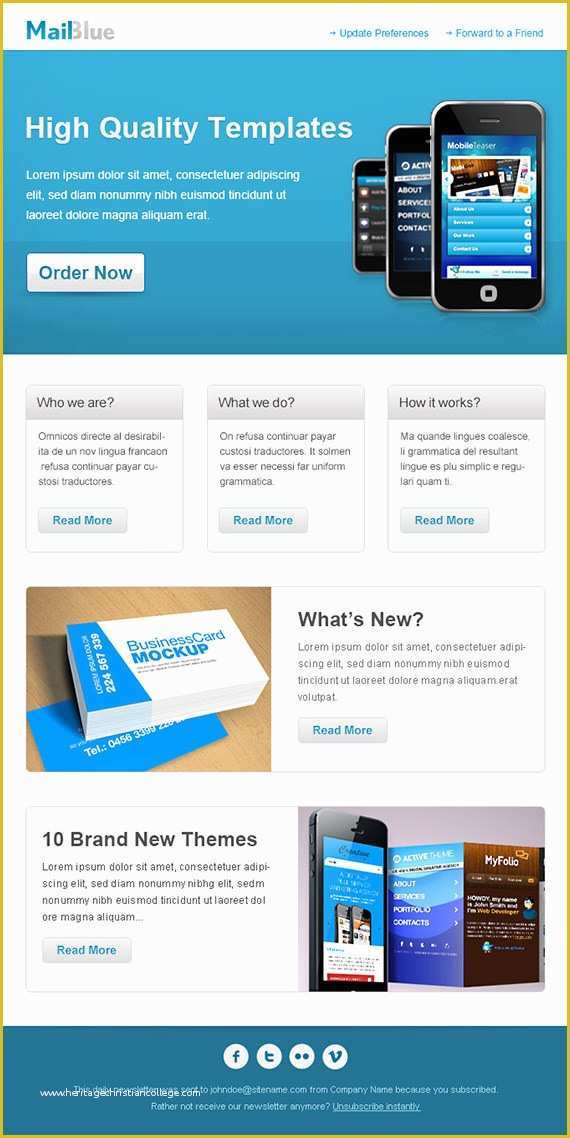 Free HTML Newsletter Templates Of 25 HTML and Psd Email Newsletters Psd Vector Eps Jpg