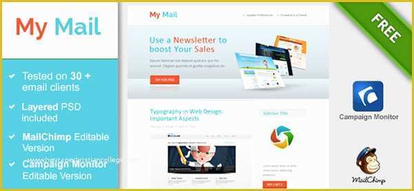 Free HTML Newsletter Templates Of 40 Cool Email Newsletter Templates for Free